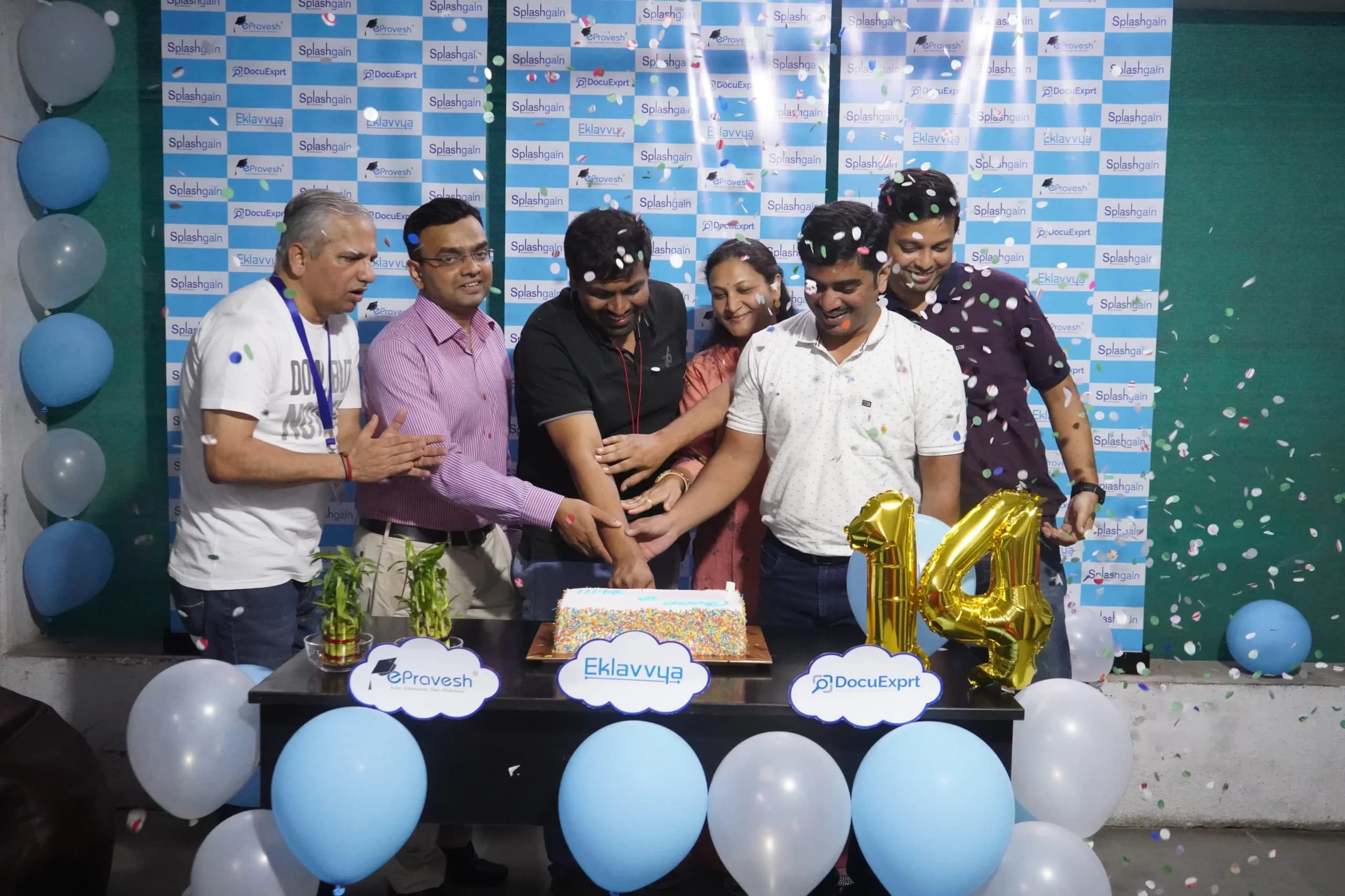 The Splashgain team at a company event