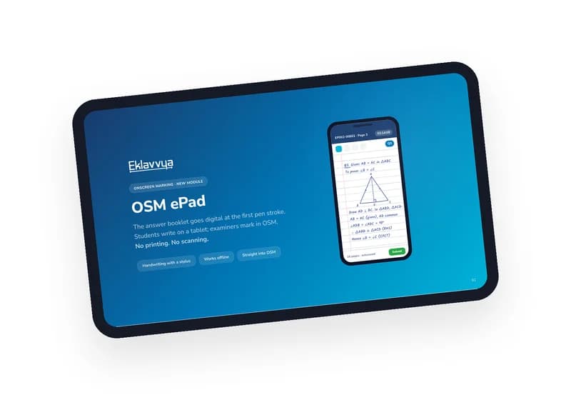 OSM ePad: Answer Sheets Written on Tablets cover